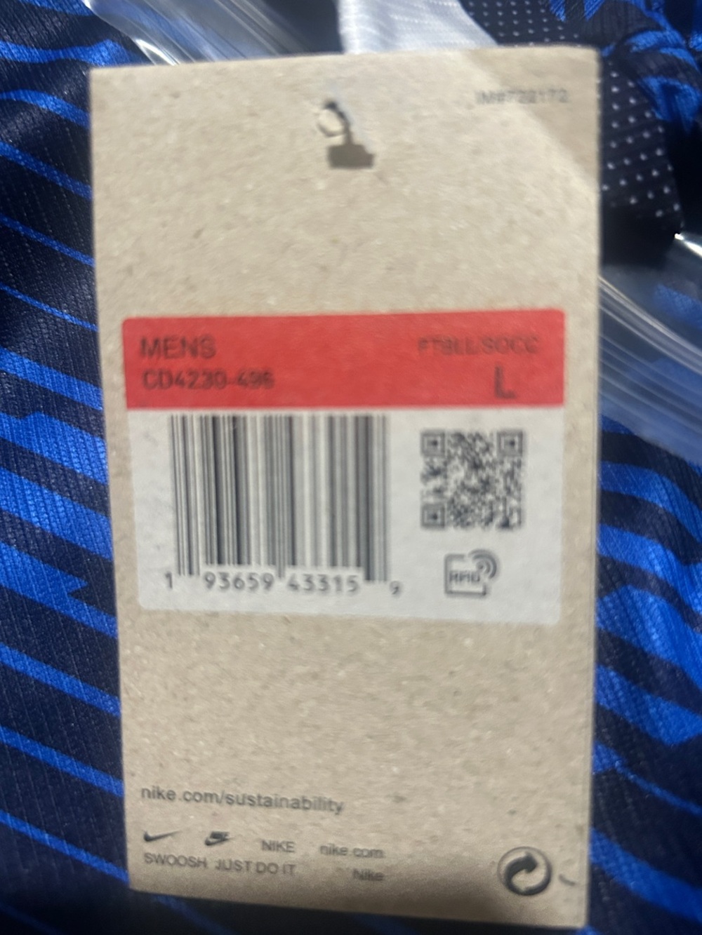 Nike Men’s Blue and White Mbappé #10 France Soccer Jersey - Picture 4 of 4